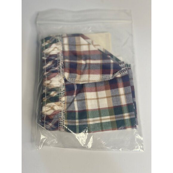 VTG 90s Longaberger "Address MT Plaid" Fabric Basket Liner Multicolor NIP #27057 - Picture 3 of 3